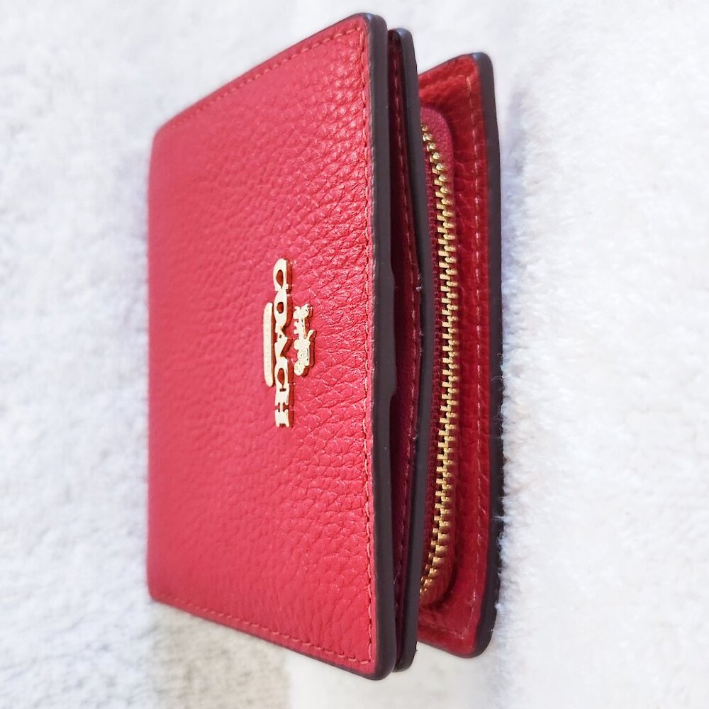 Coach Snap Wallet in Watermelon Leather C2862 - Picture 2 of 6
